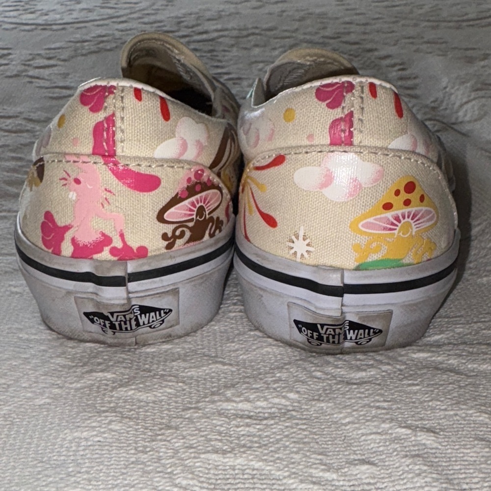Unisex Gently Loved VANS Classic Slip On Get Outdoors Canvas Shoes Need Cleaning - Picture 4 of 10